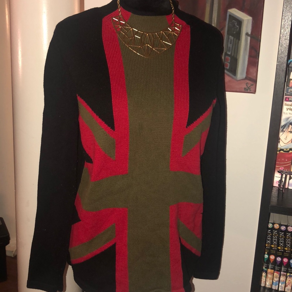 David Brooks Women's British Flag Sweater